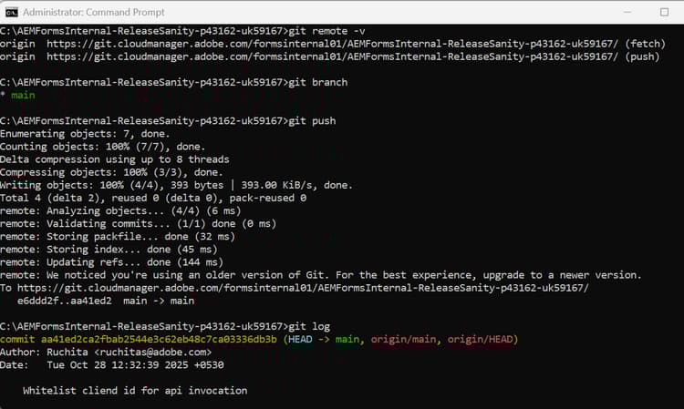 Enviar alterações do Git