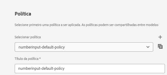 Política de modelo do seletor de data