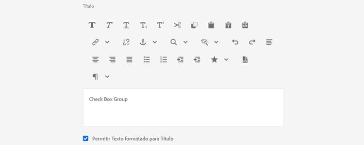 Suporte a rich text