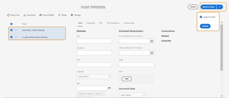 configurar metadados