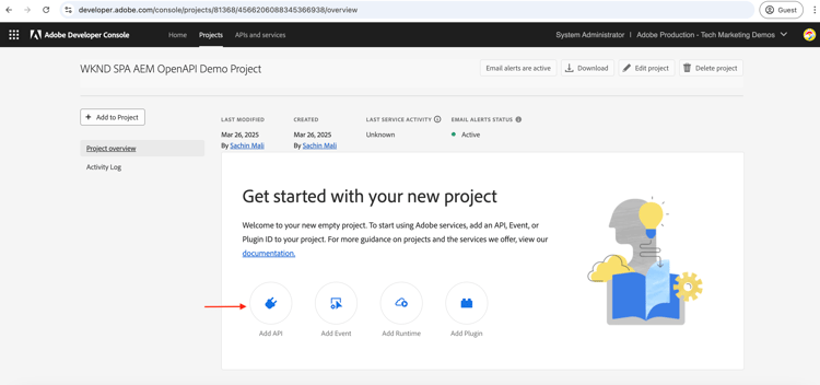 Adicionar API