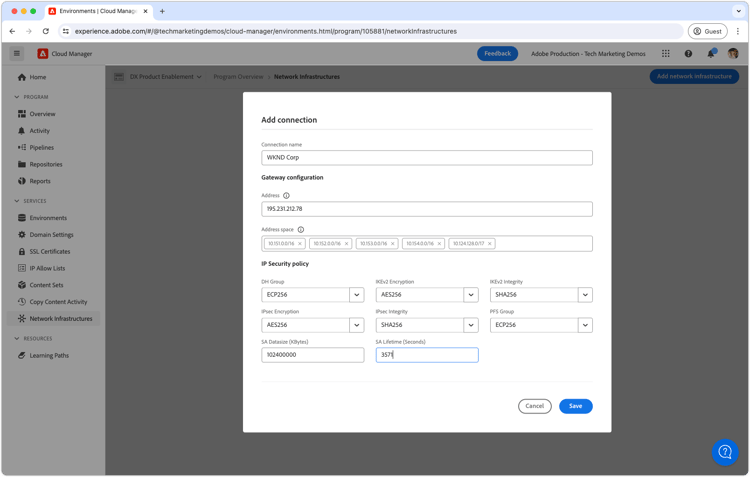 Configurar conexão VPN