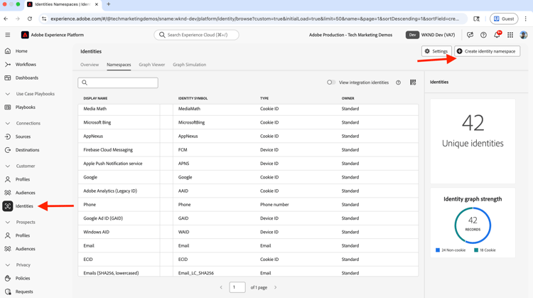 Criar Namespace De Identidade