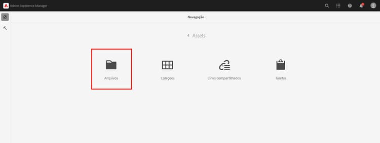 Navegar até Arquivos