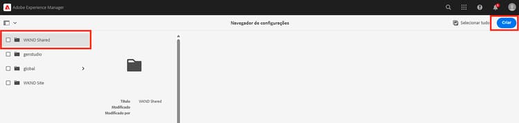 Analisar a configuração compartilhada da WKND