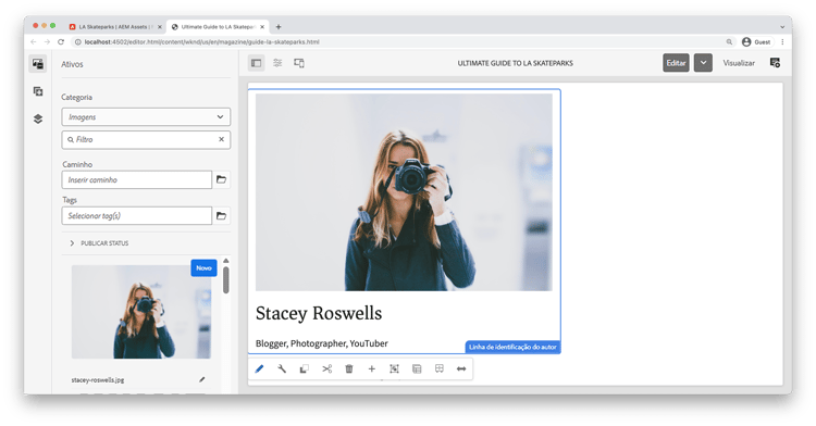 componente de linha de identificação não estilizado