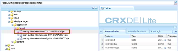 Localização do Jar no CRXDE