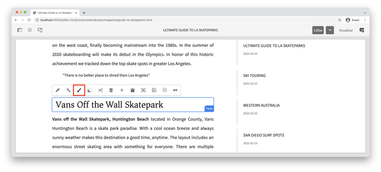 Aplicar o estilo de sublinhado