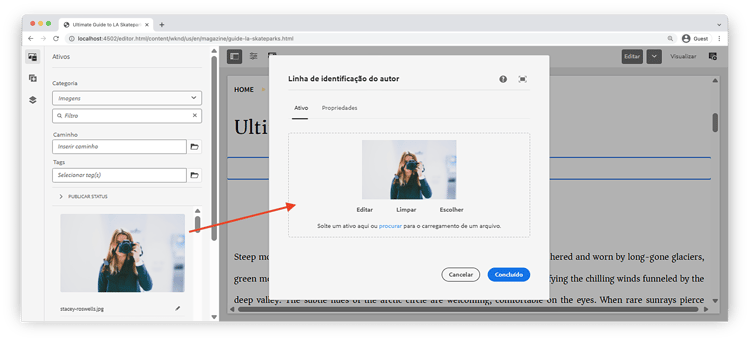 adicionar imagem à caixa de diálogo