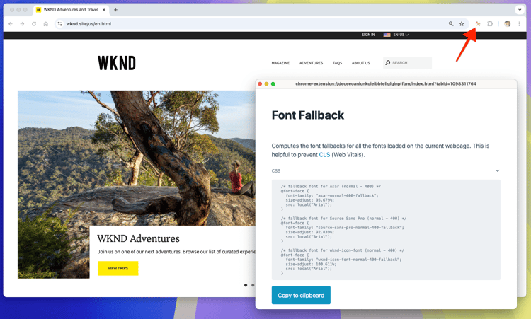 Extensão Helix Font Fallback para Chrome