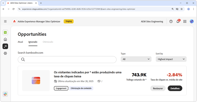 Oportunidades ignoradas