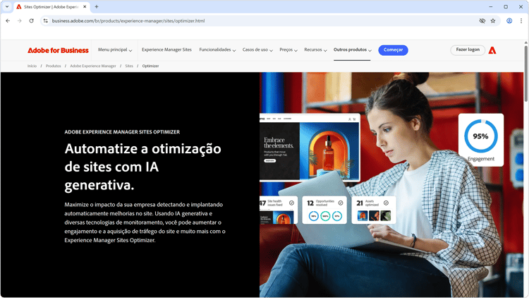 Explore os recursos do AEM Sites Optimizer