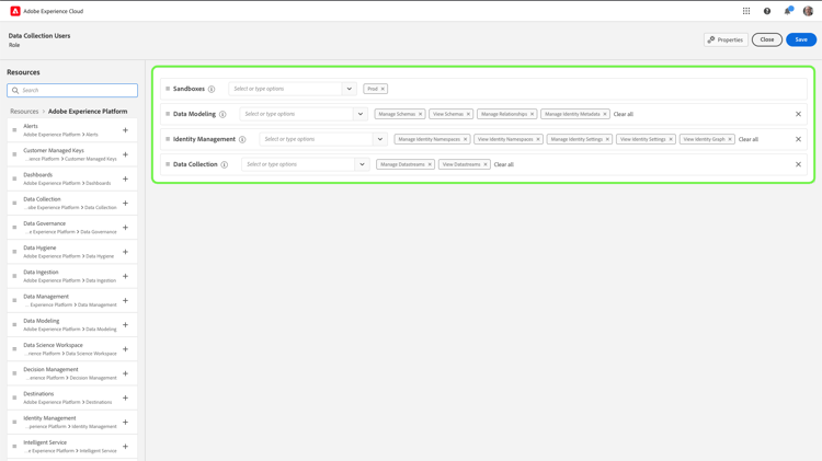 Imagem mostrando o cartão de produto Coleta de Dados no Admin Console