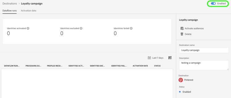 Ativar para novas conexões e desativar para conexões antigas