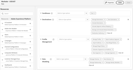 Controles de Acesso à CDP, Configurar Permissões de Função