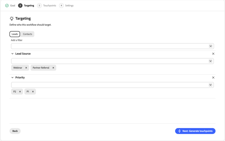 Criar filtros de direcionamento de fluxo de trabalho de saída adicionados com valores