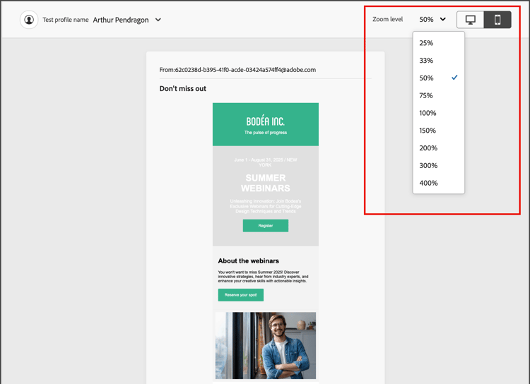 Ajustar a exibição de visualização