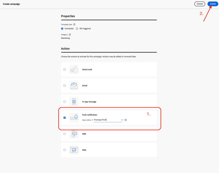 Superfície do aplicativo