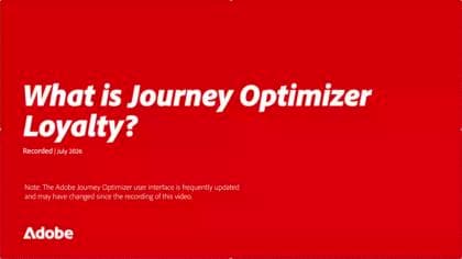 Descubra a fidelidade do Journey Optimizer