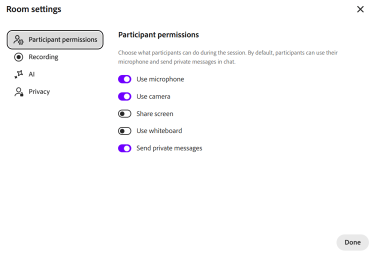 Desabilitar Alunos de Chat Privado