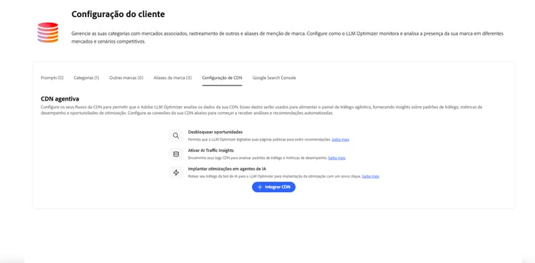 CDN de configuração do cliente