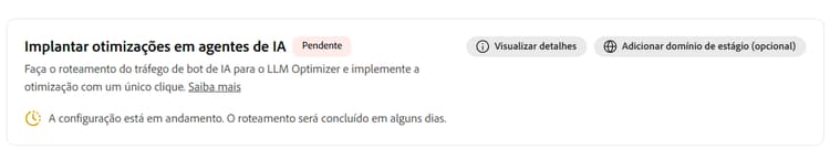 Roteamento em andamento