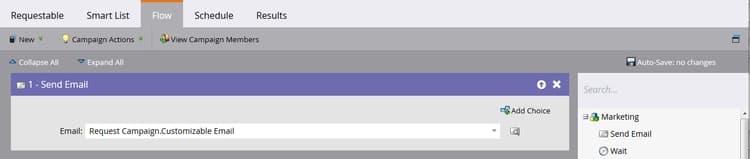 Fluxo de Campanha de Solicitação