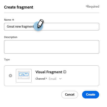 Criar modal de fragmento