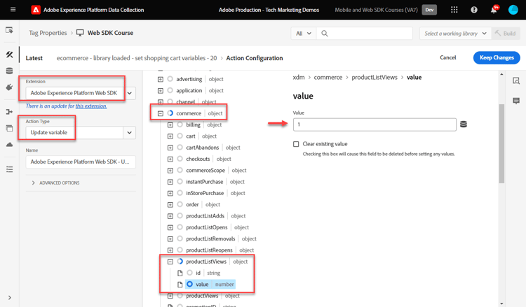 configurar exibição do produto