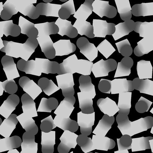 Rugosidade do SDF do nó Shape splatter v2.