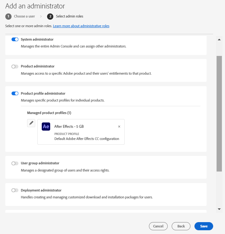 adicionar administrador