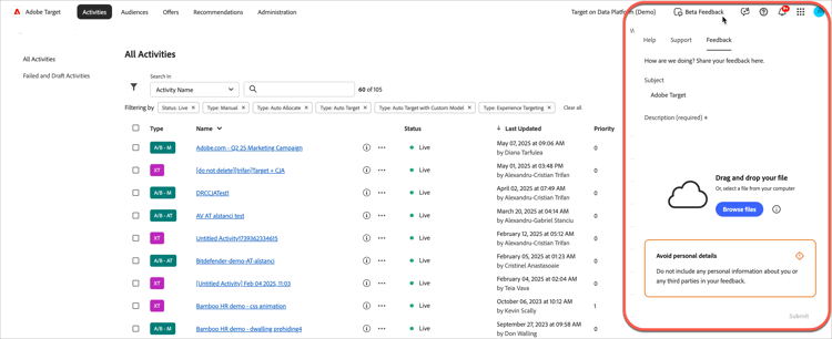 Ícone do Beta Feedback
