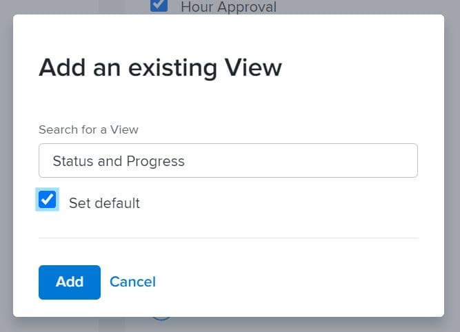 Adicionar uma visualização já existente