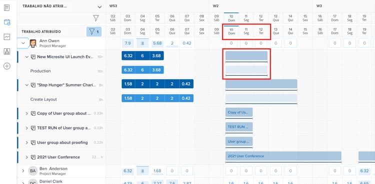 intervalo em tempo real