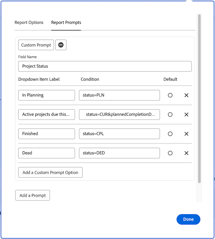 Uma imagem da tela de criação de um novo filtro no modo de texto