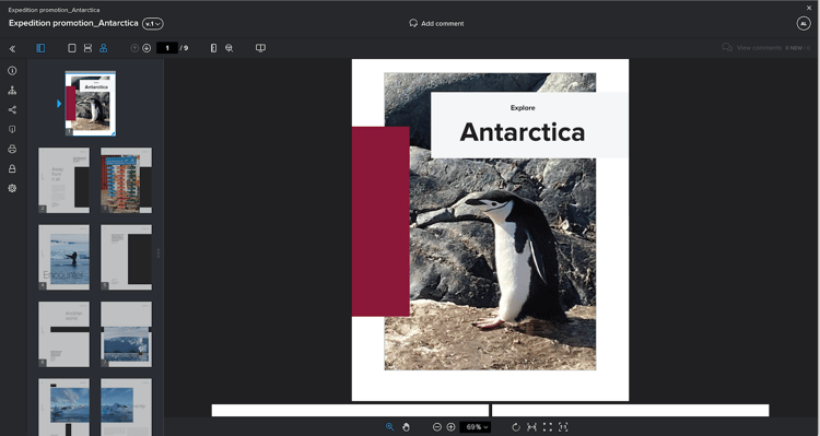 Imagem do visualizador de prova com uma prova de várias páginas visível.