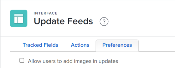 Preferências do usuário para feeds de atualização