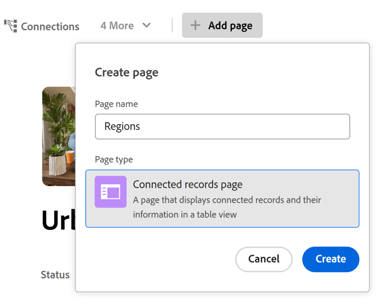 Adicionar modal da página Registros conectados