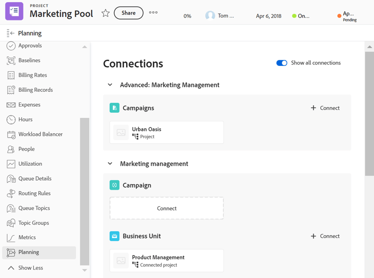 Planejando a seção no projeto