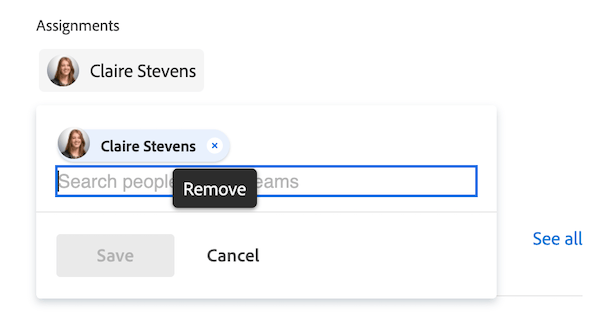 Remover atribuição