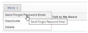 Enviar email de senha esquecida