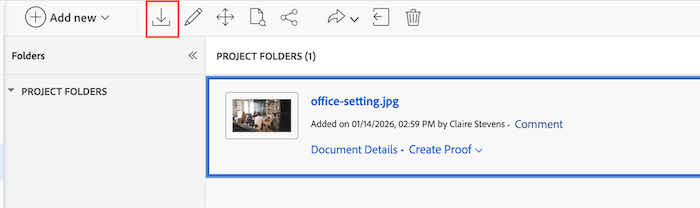 baixar um documento individual