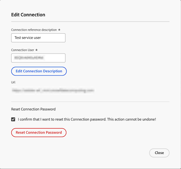 redefinir senha de conexão