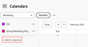adicionar um projeto a um calendário