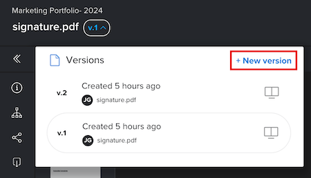 Adicionar nova versão