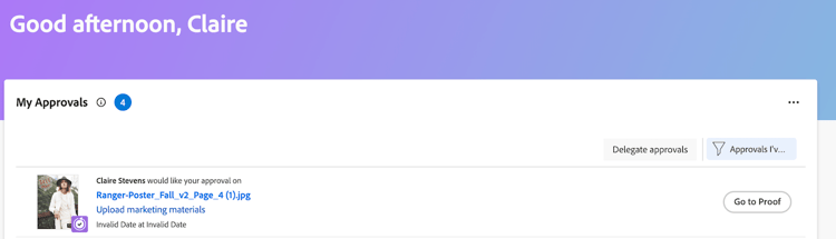 Aprovação de prova