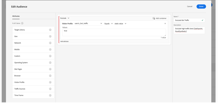 Público-alvo criado a partir do script de perfil
