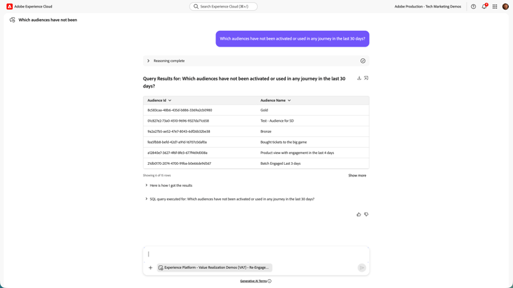 Captura de tela de respostas