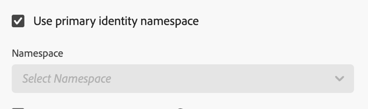 Use primary identity namespace
