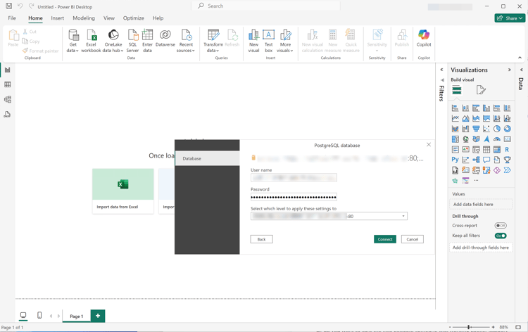 PowerBI Desktop-användare och lösenord